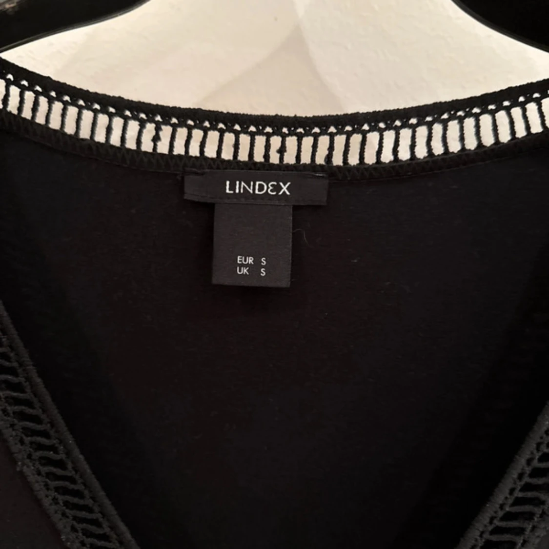 Svart långärmad klänning Lindex S - 1