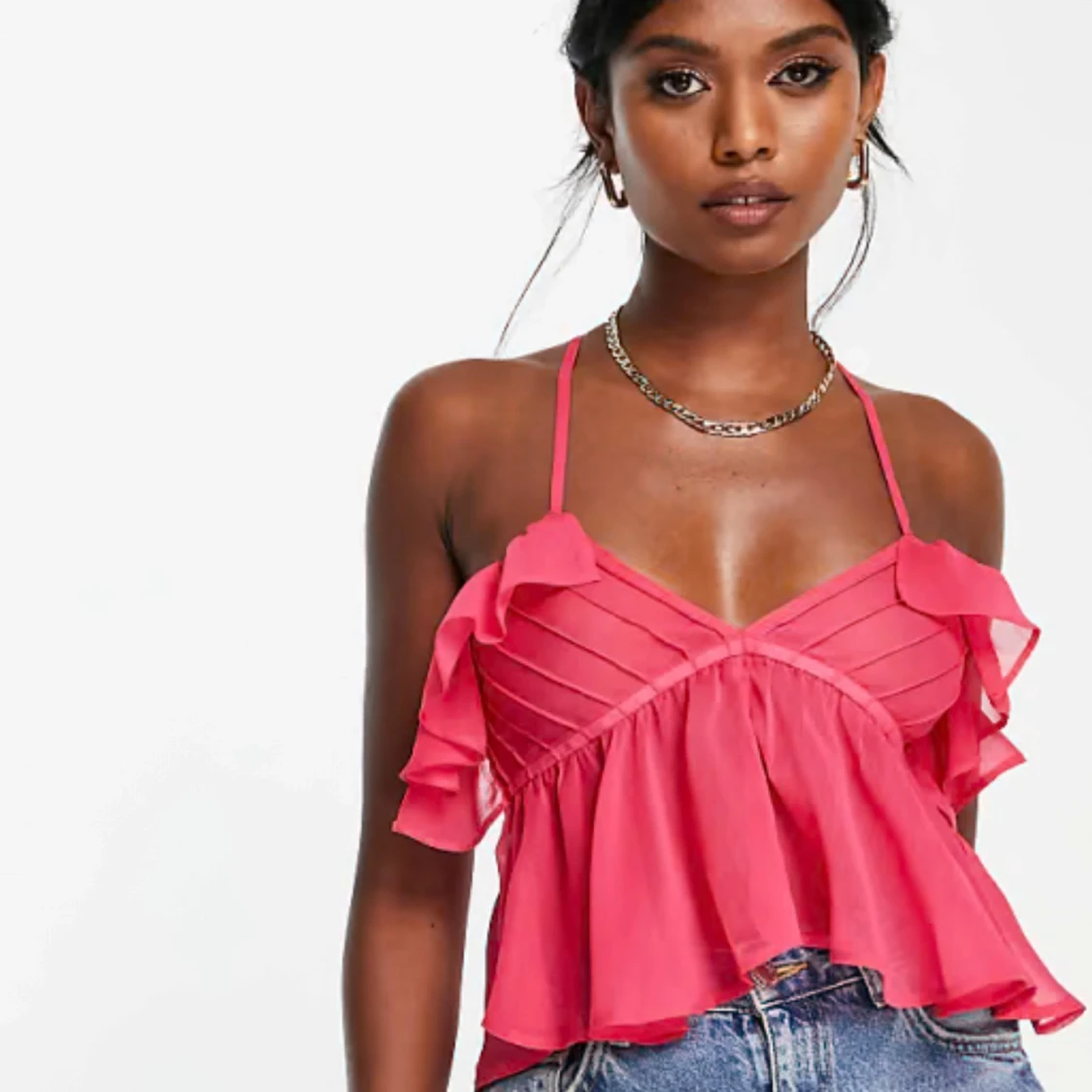 Rosa volangig linnetopp från ASOS  - 1