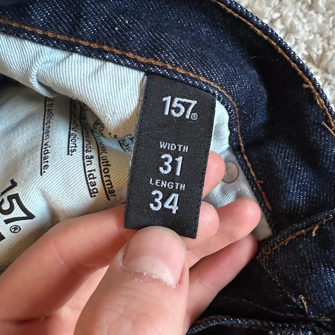 Mörkblå jeansbyxor från 157 Seattle - 2