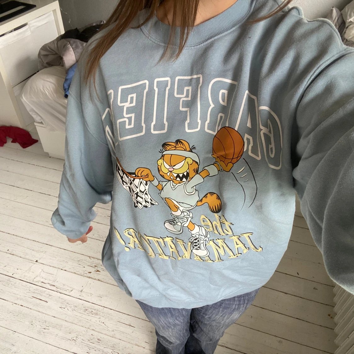 Sweatshirt med tryck 