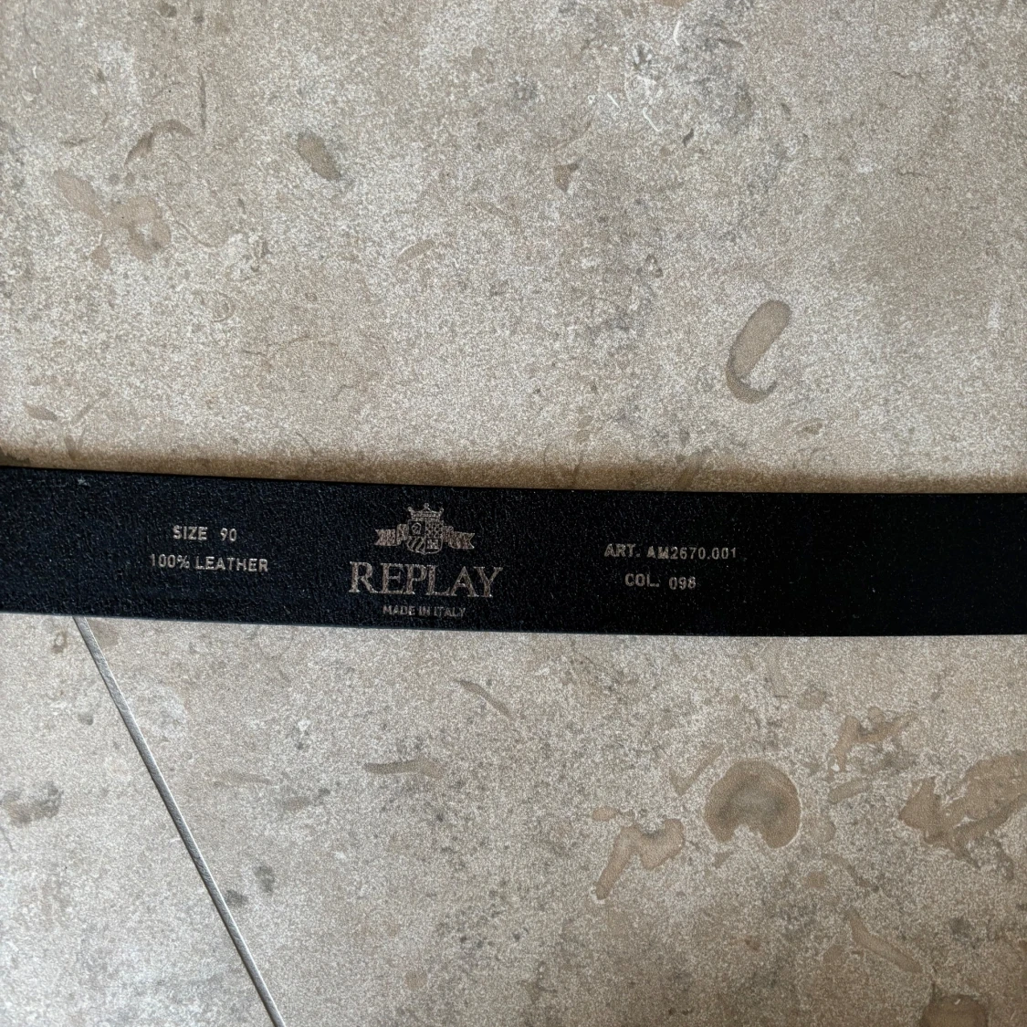 Svart läderbälte från Replay - 1