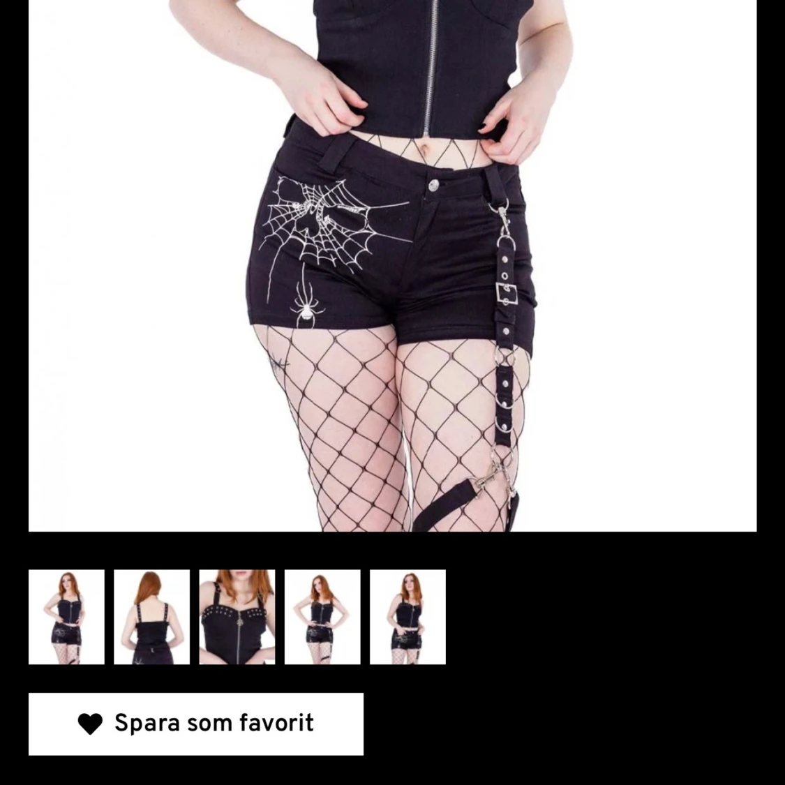 Svart topp med nitar från Vixxsin - 1