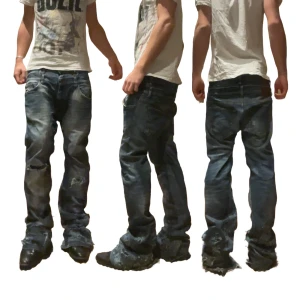 Double waist jeans - Tog rätt lång tid att göra me alla distressings o patchwork därav priset