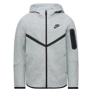 Grå hoodie från Nike - Snygg grå hoodie från Nike med dragkedja och huva. Jackan har svarta detaljer och en ficka på ärmen. Perfekt för en sportig look.