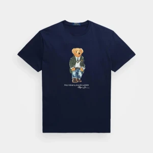 Mörkblå t-shirt med björntryck från Ralph Lauren - Säljer denna ralph lauren T-shirten i ett väldigt bra skick, i storlek 164