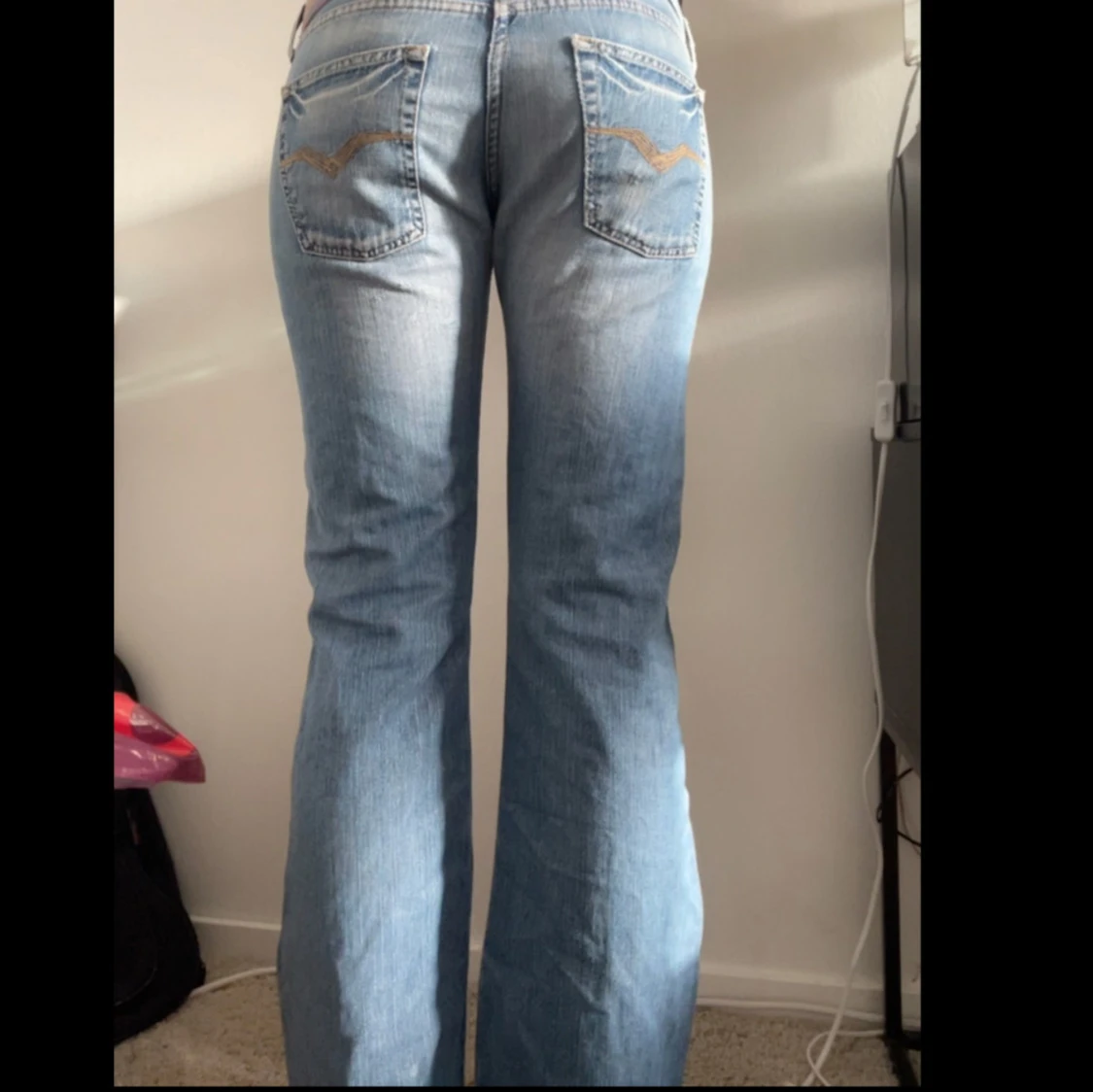 Blå bootcut jeans - 1