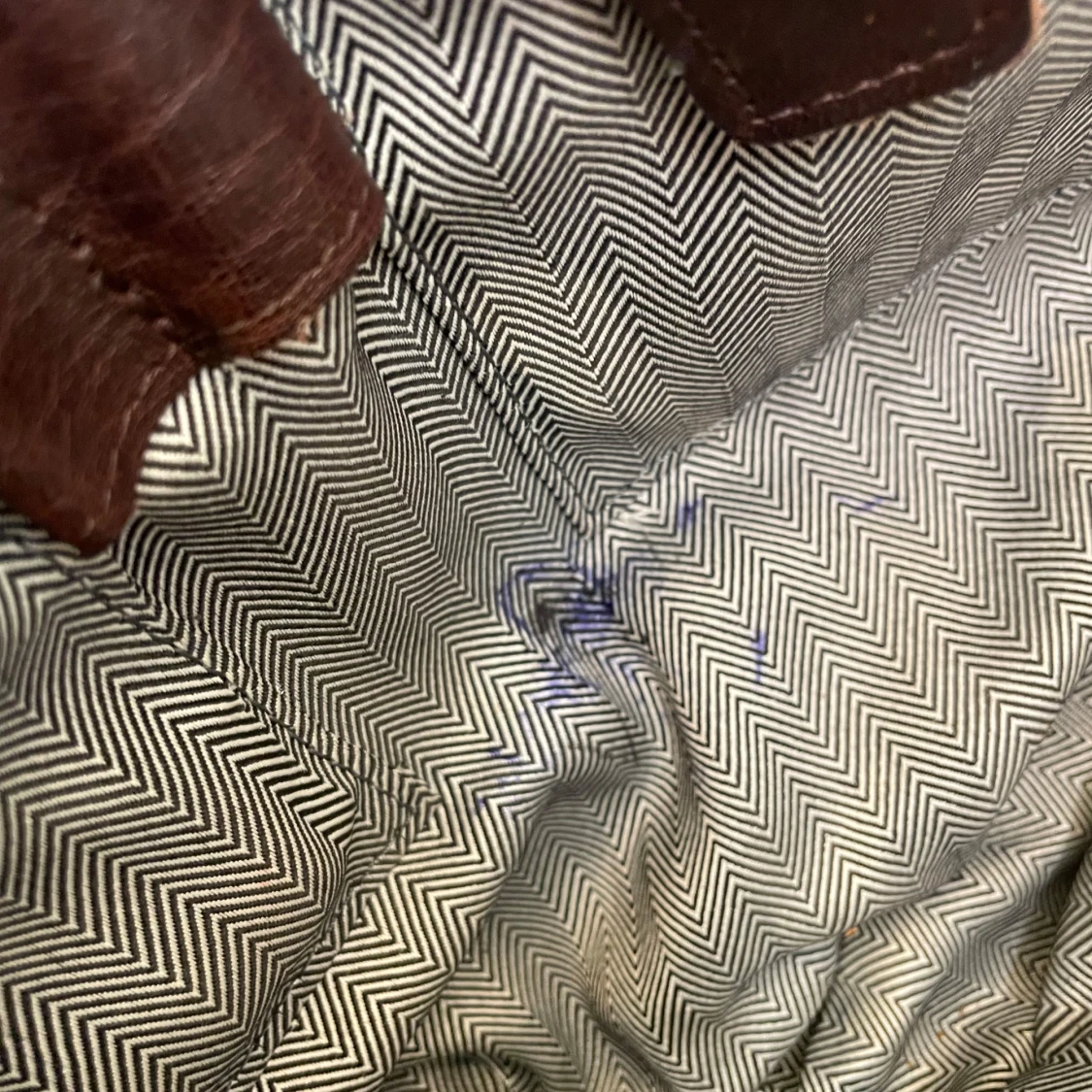 Brun skinn axelväska - 4