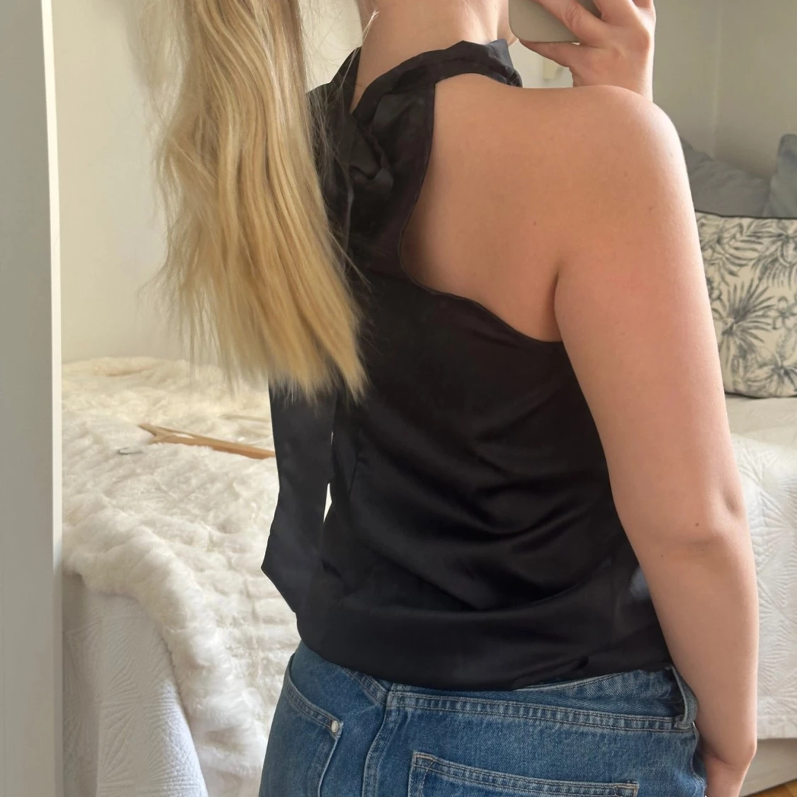 Svart halterneck topp - 1
