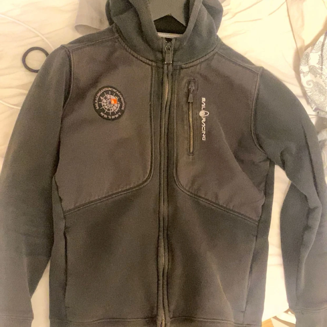 Svart Sail Racing hoodiejacka med dragkedja - 1