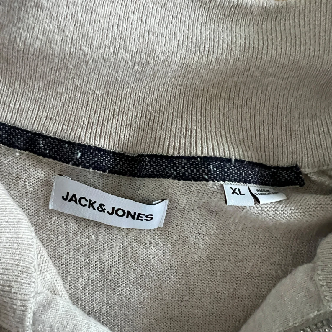 Beige half zip tröja Jack & Jones XL - 1