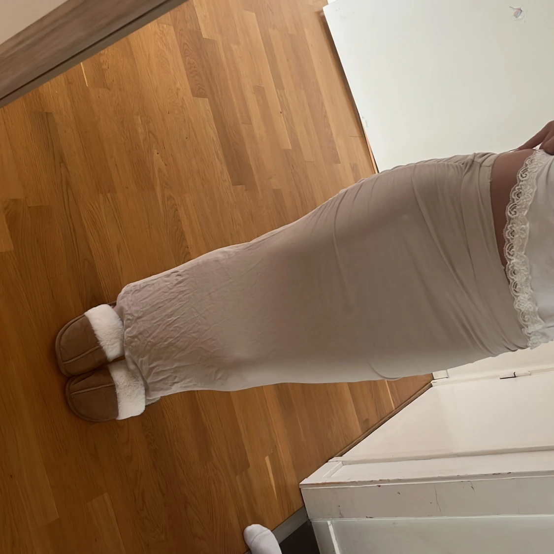 Beige långkjol från Gina Tricot