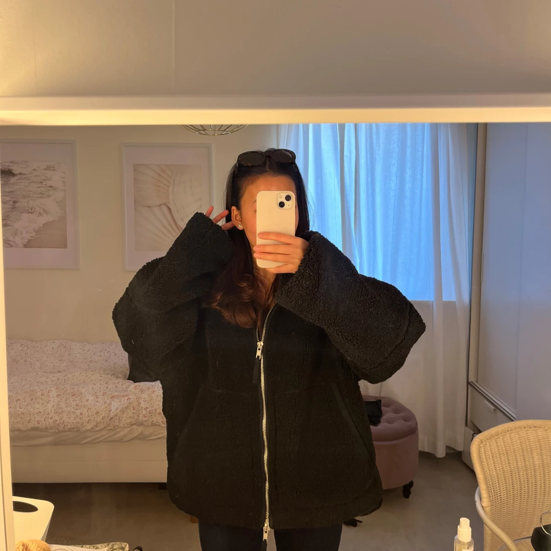 Svart teddyjacka från HM