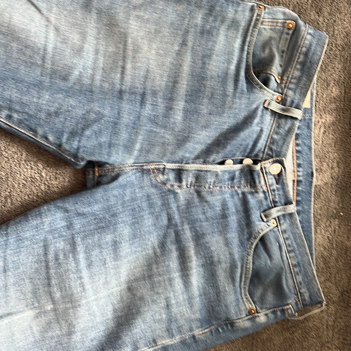 Levis 501 jeans i blå denim - 3