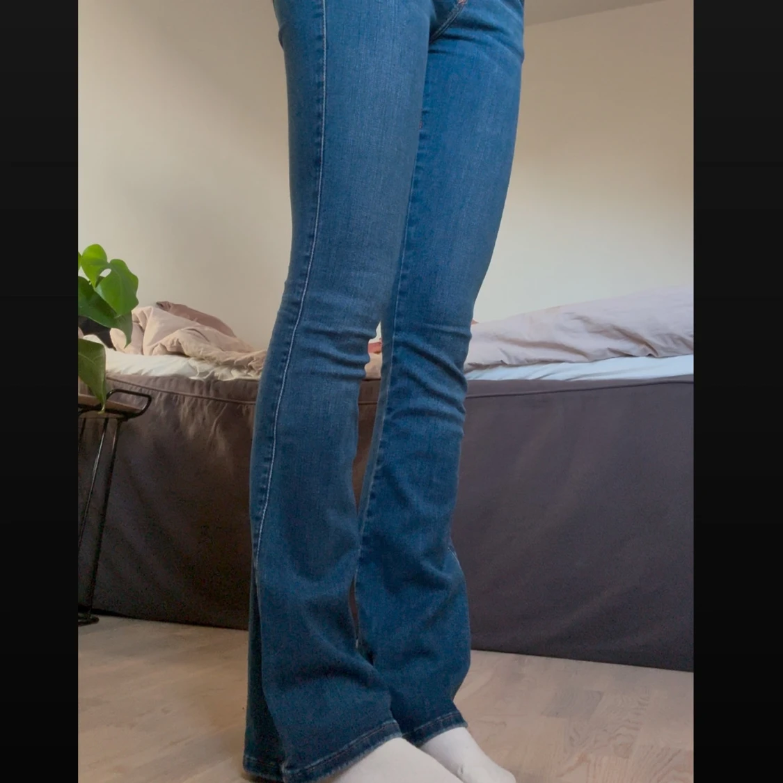 Blå bootcut jeans - 3