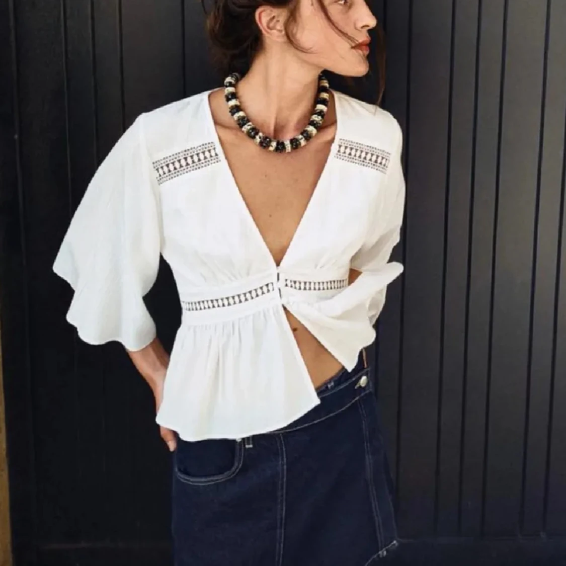 Vit blus från zara - 1