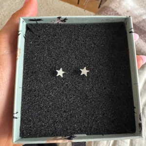 Stjärnformade örhängen i silver - Säljer ett par stjärn-öromhängen då jag använder guld smycken. Är i från Edblad och sparsamt använda! Pris går att diskutera! 💕💕