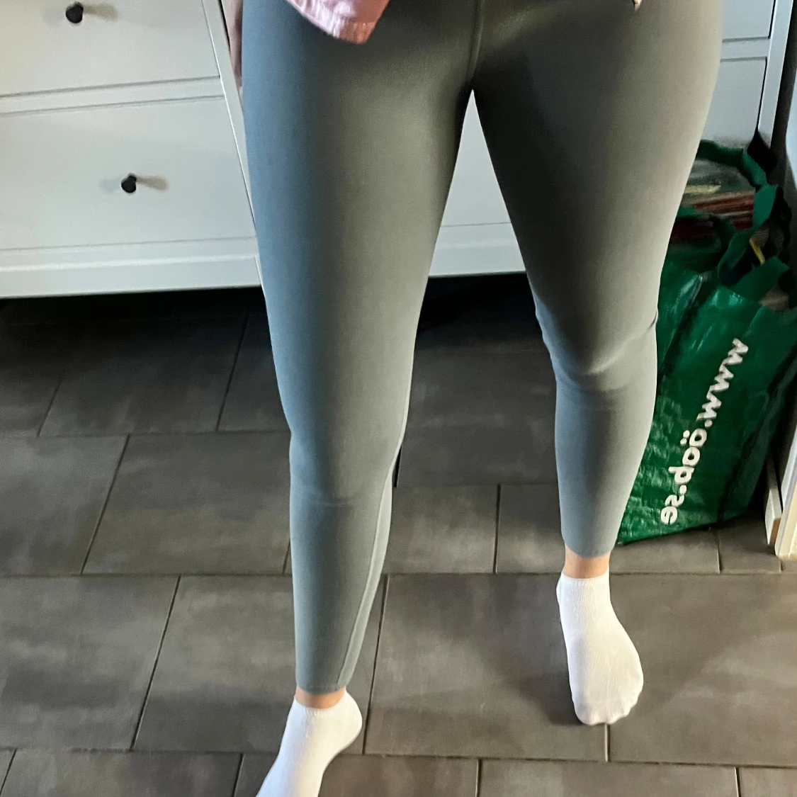Grå/blåa leggings - 1