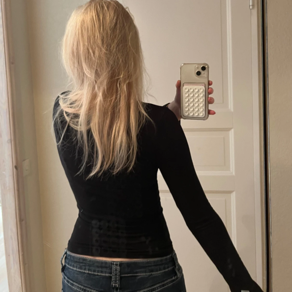 Svart långärmad topp - 3