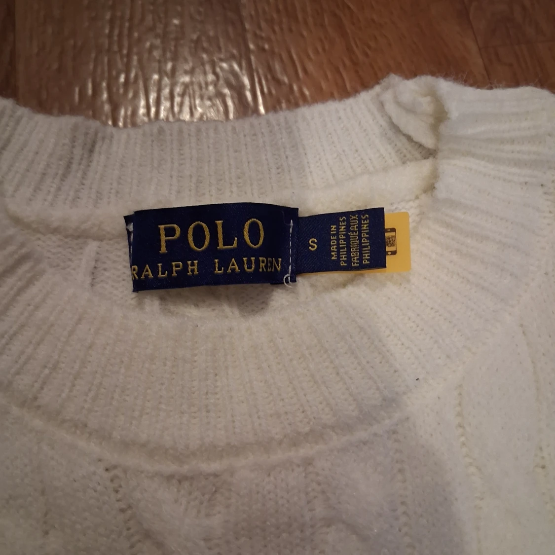 Vit kabelstickad tröja från Polo Ralph Lauren - 2