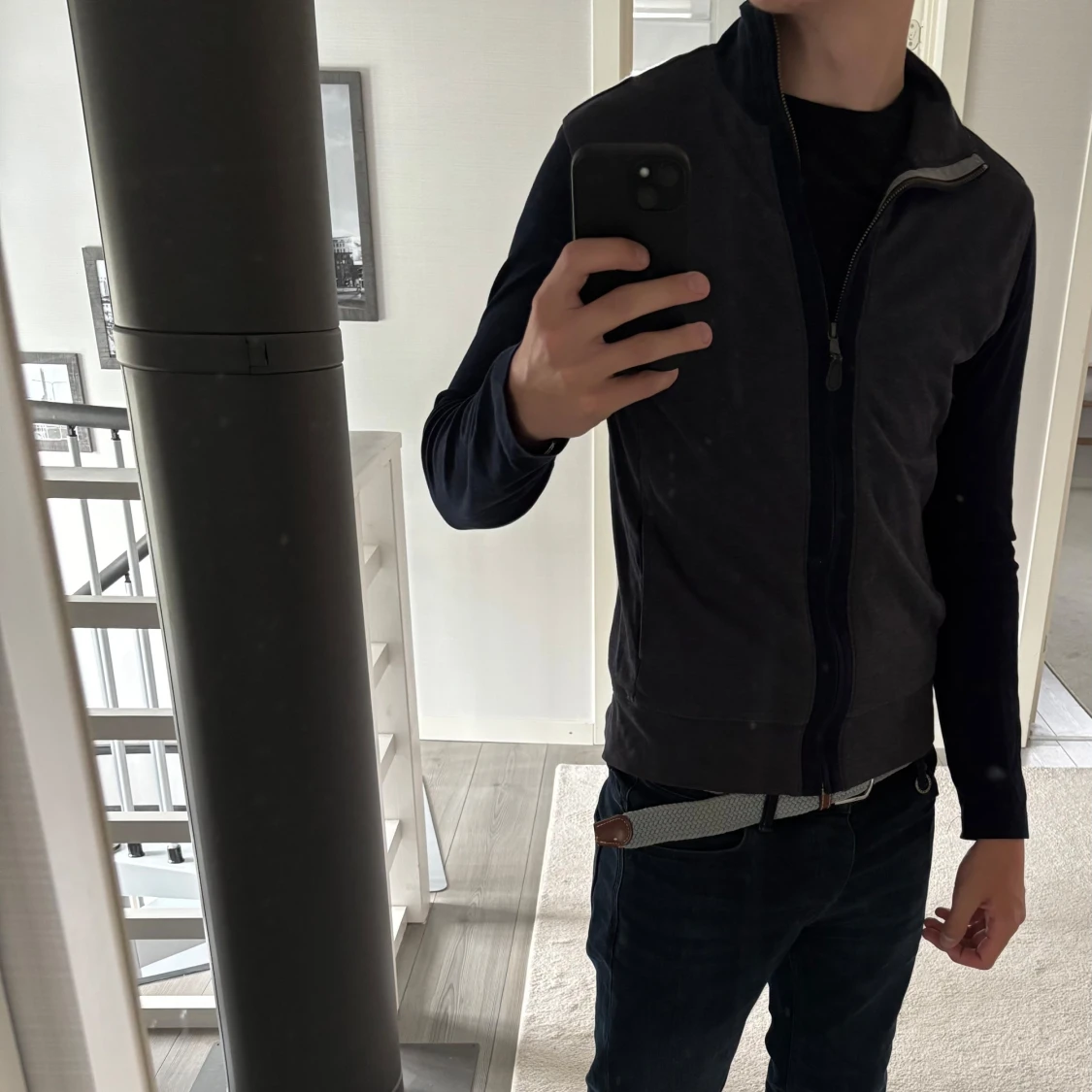 Snygg zip tröja - 1