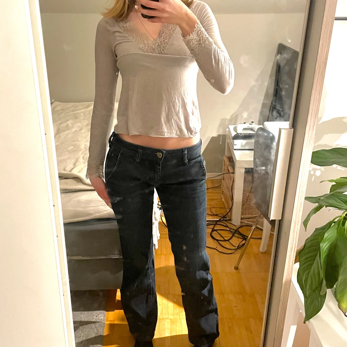 Lågmidjade jeans - 2