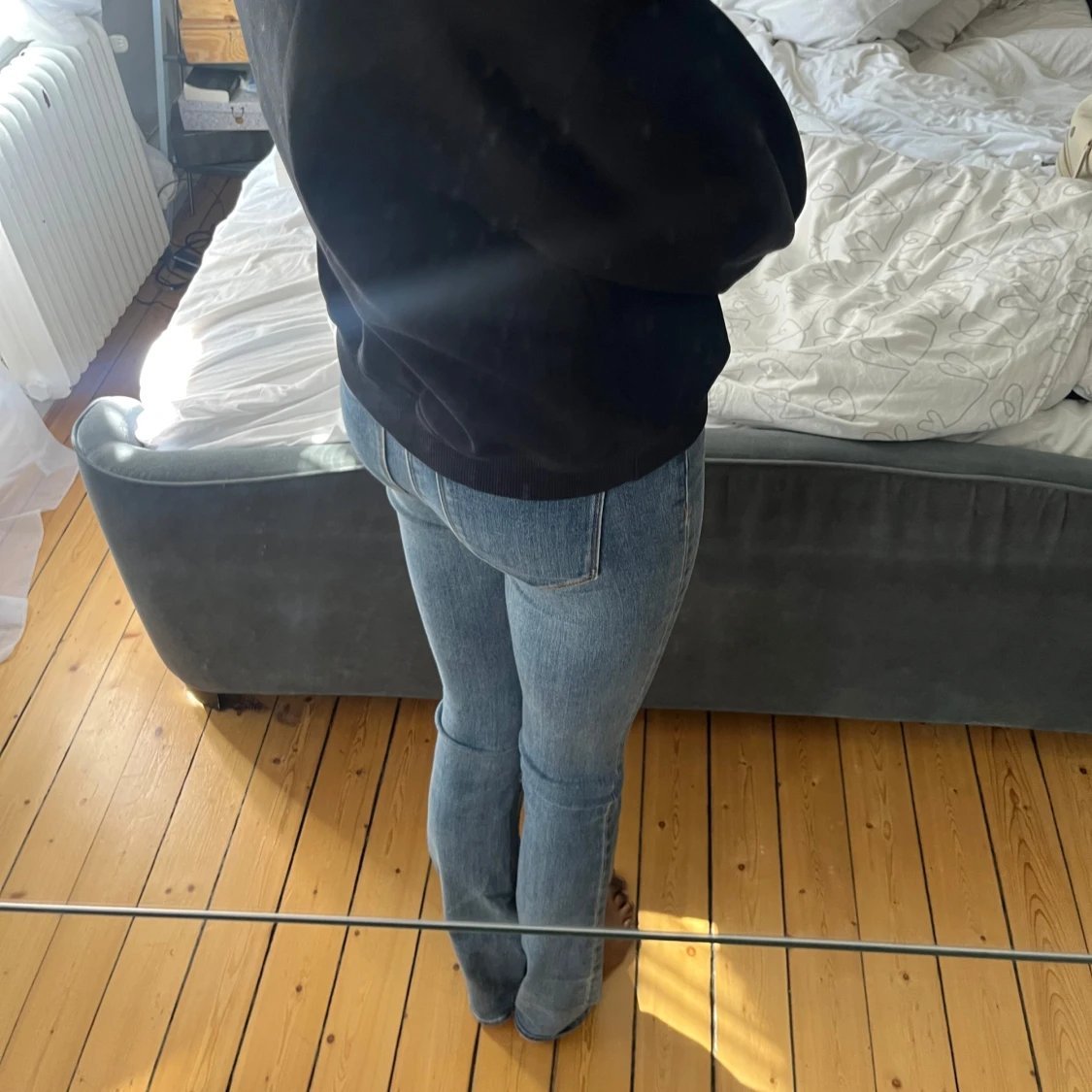 Ljusblå bootcut jeans - 3