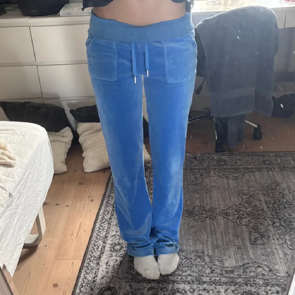 Blå velourbyxor från Juicy Couture