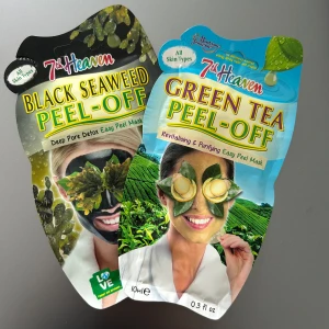 7th Heaven Peel-Off Masker Duo - Två ansiktsmasker från 7th Heaven: Black Seaweed Peel-Off med svart algextrakt för detox och Green Tea Peel-Off med grönt te och citron för uppfräschning. Båda är i smidiga engångsförpackningar på 10 ml och passar alla hudtyper.