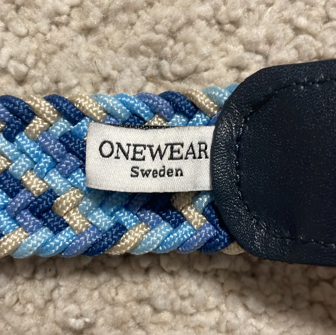Blått flätat bälte från Onewear - 2