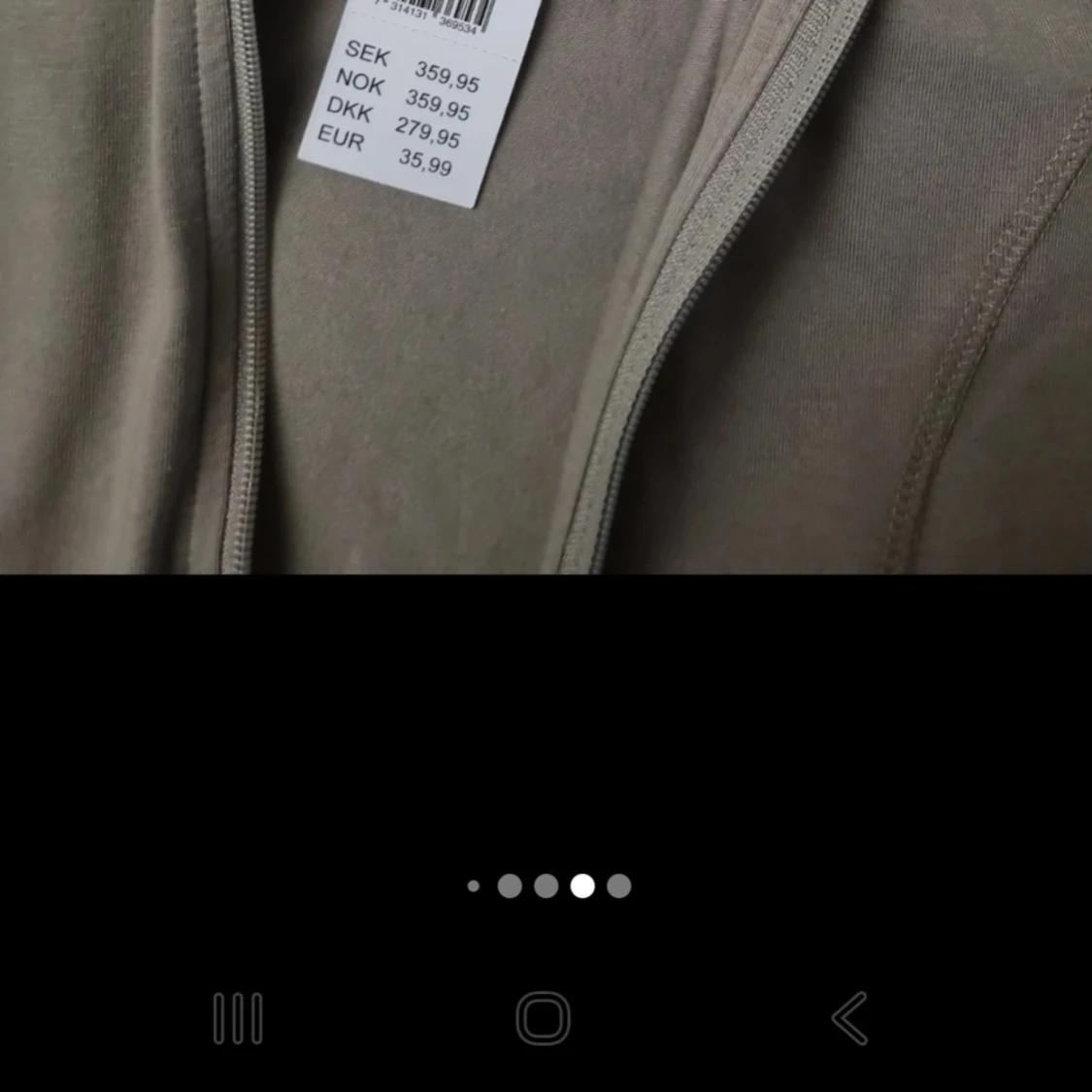 Grå-grön zip-jacka med hög krage - 2