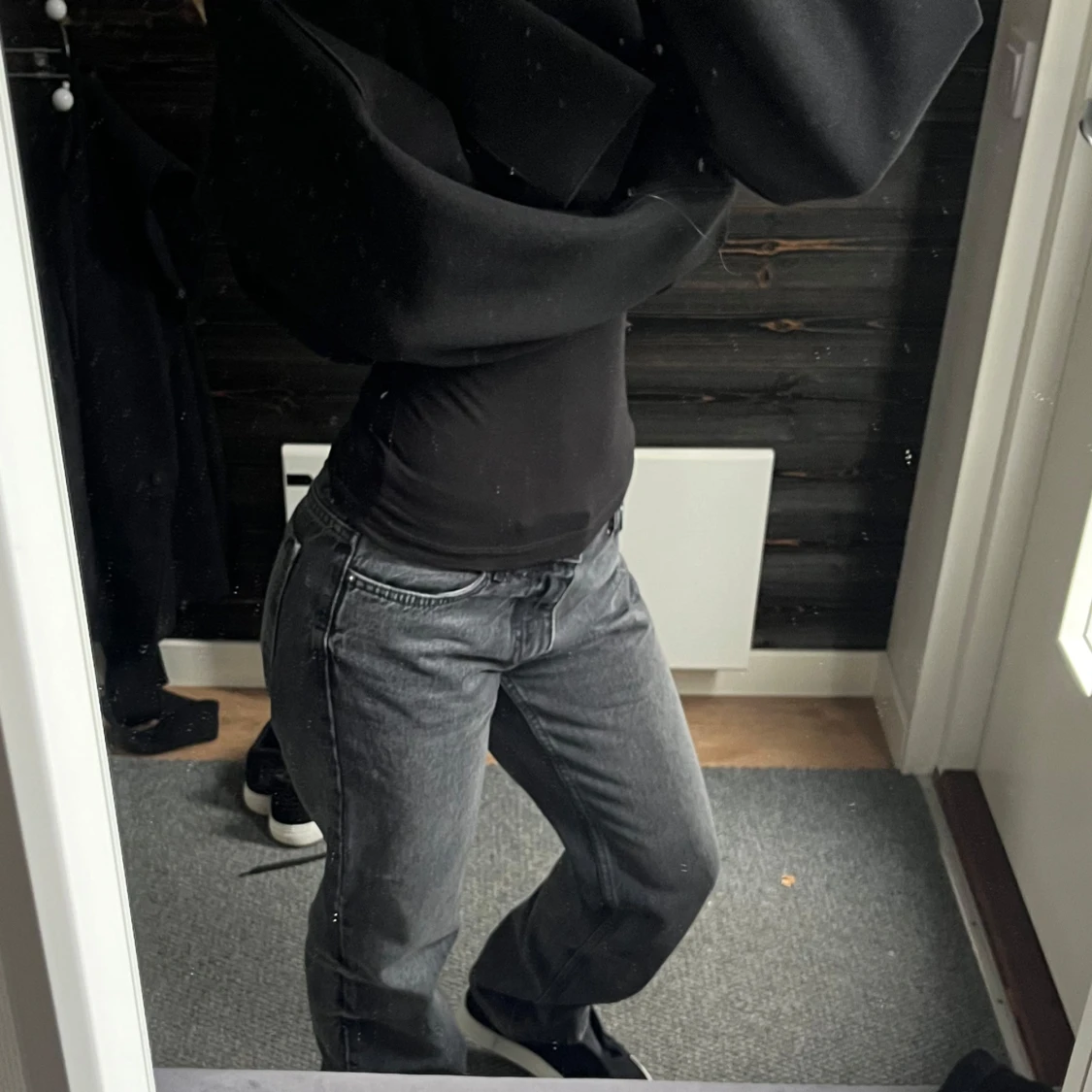 Lågmidjade raka jeans från zara - 1