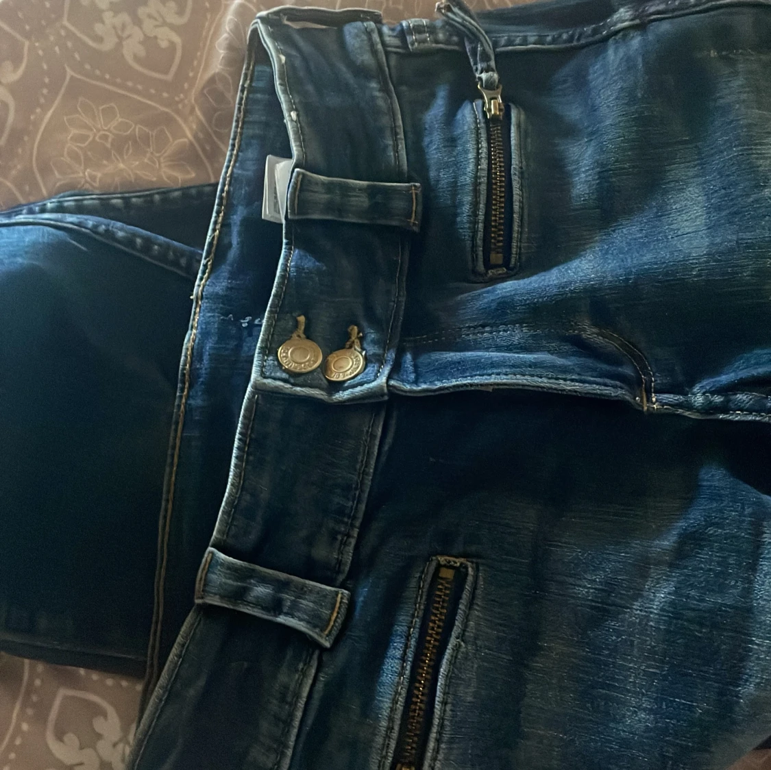 Blå bootcut jeans från H&M - 4