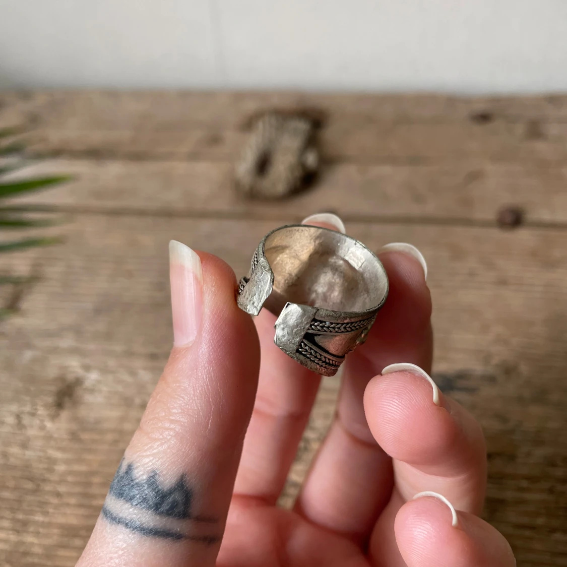 Bred silverring med lapis lazuli - 4