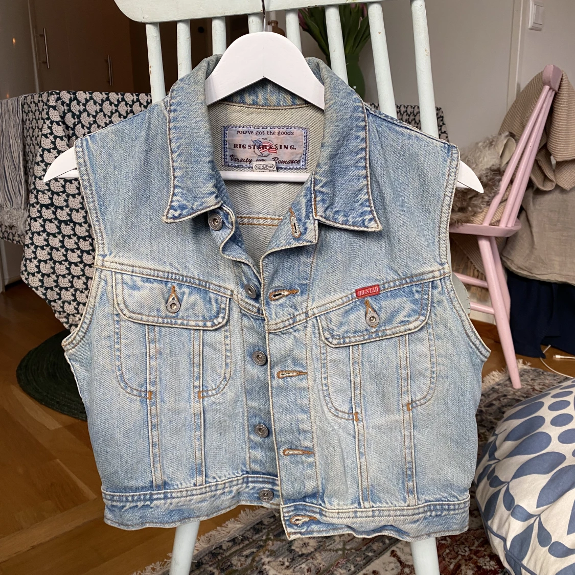 Cropped Jeansväst - 90