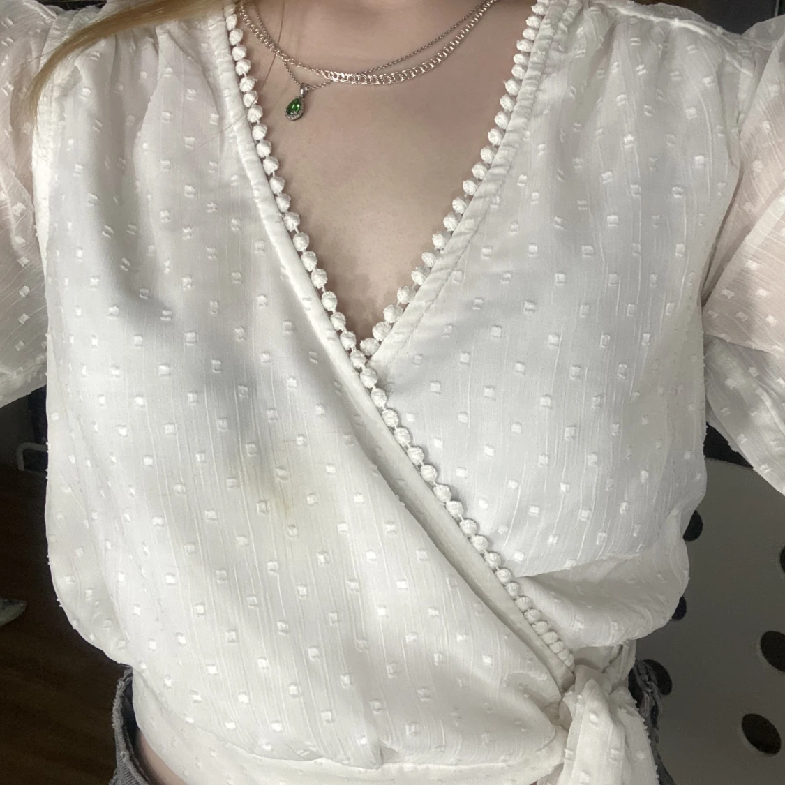 Vit omlott blus  - 90