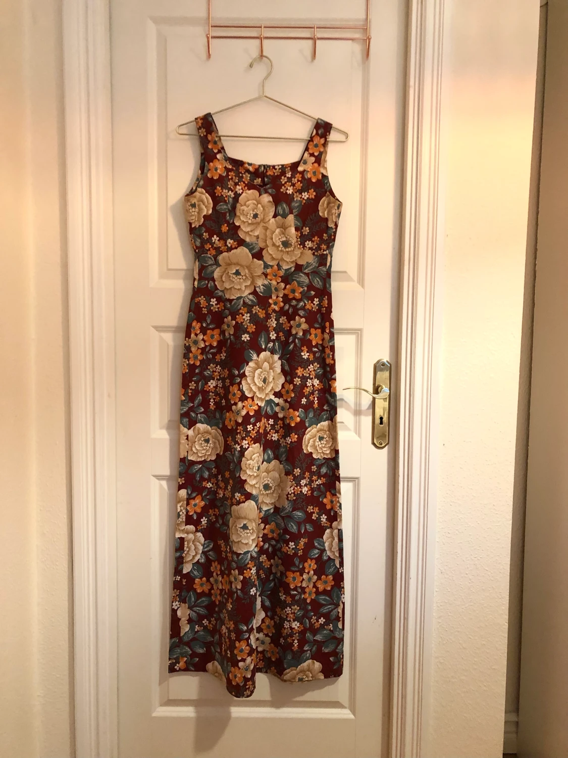 Blommig Vintage klänning 1900-tal Ervold Konfeksjon