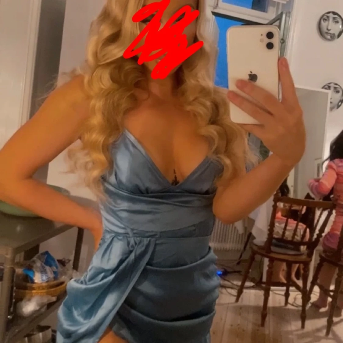 Satin klänning - 90