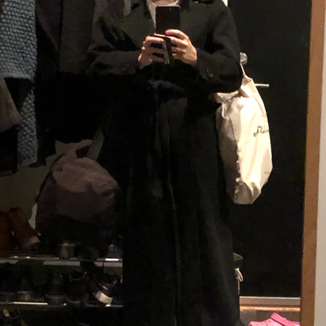 Svart lång kappa - 91