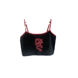 Croptop  - Crop top från shein med tryck där fram 