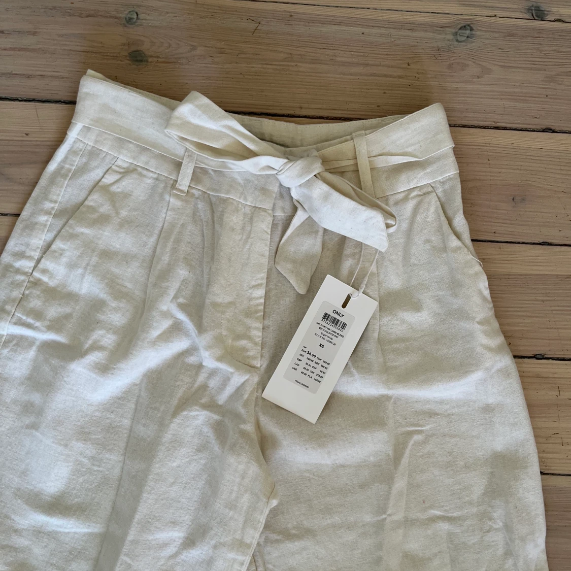 Vita linnebyxor - 90