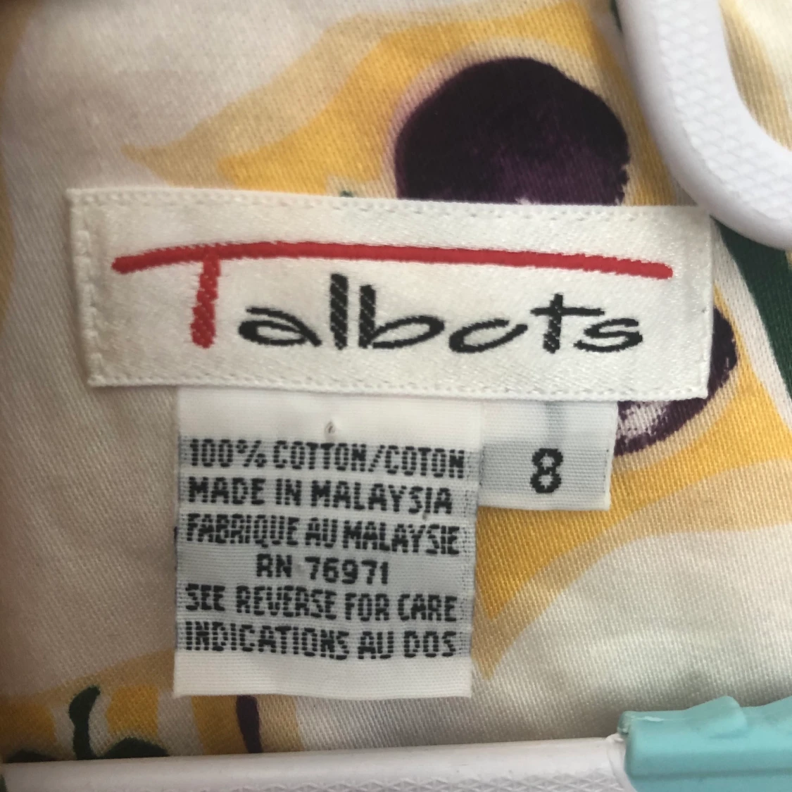 Talbots White Dress with Fruit Print - 90