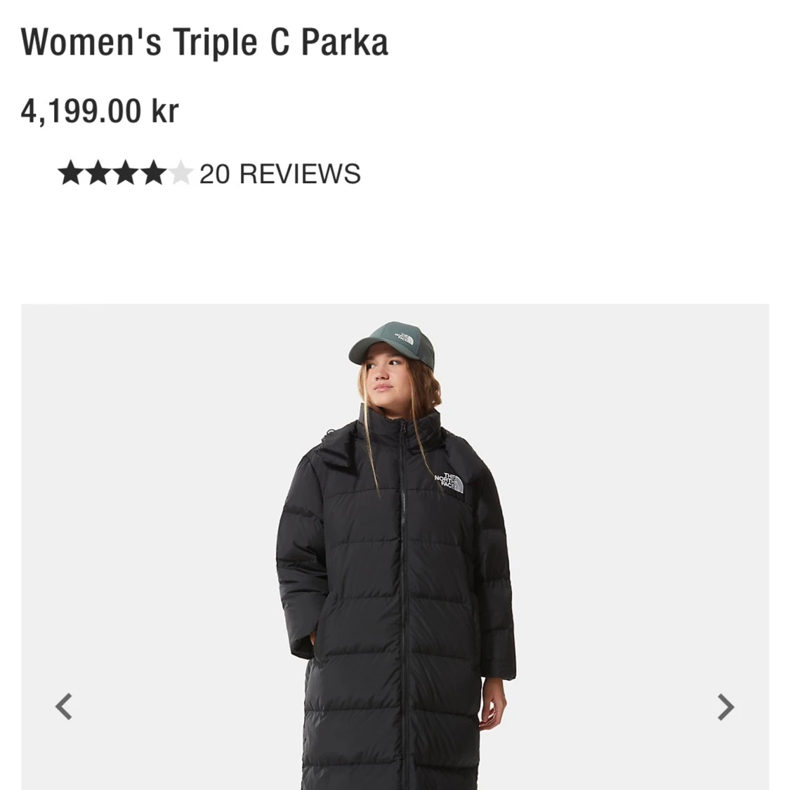 The North Face woman’s Triple C Parka