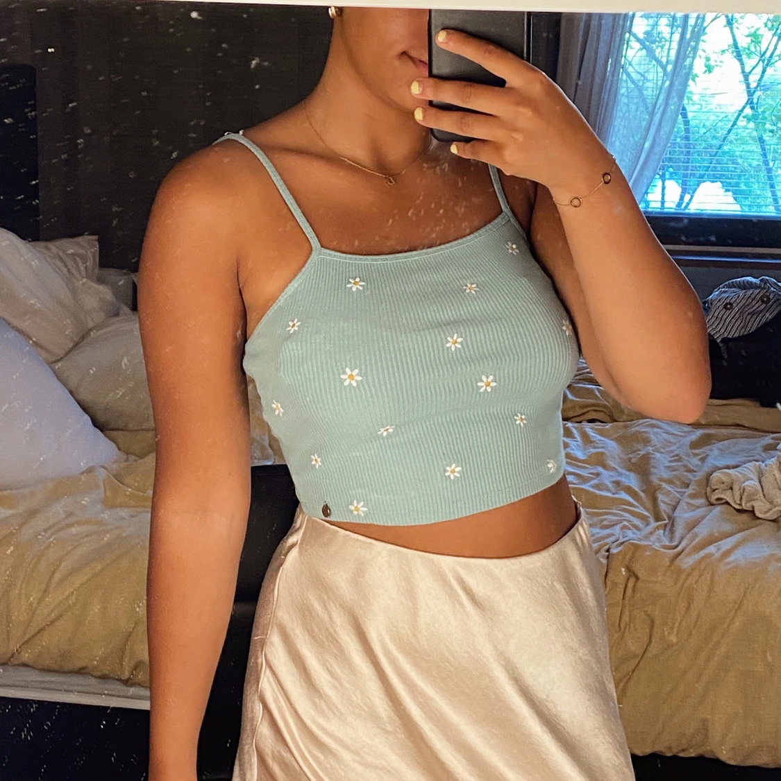 Blommig topp - 90