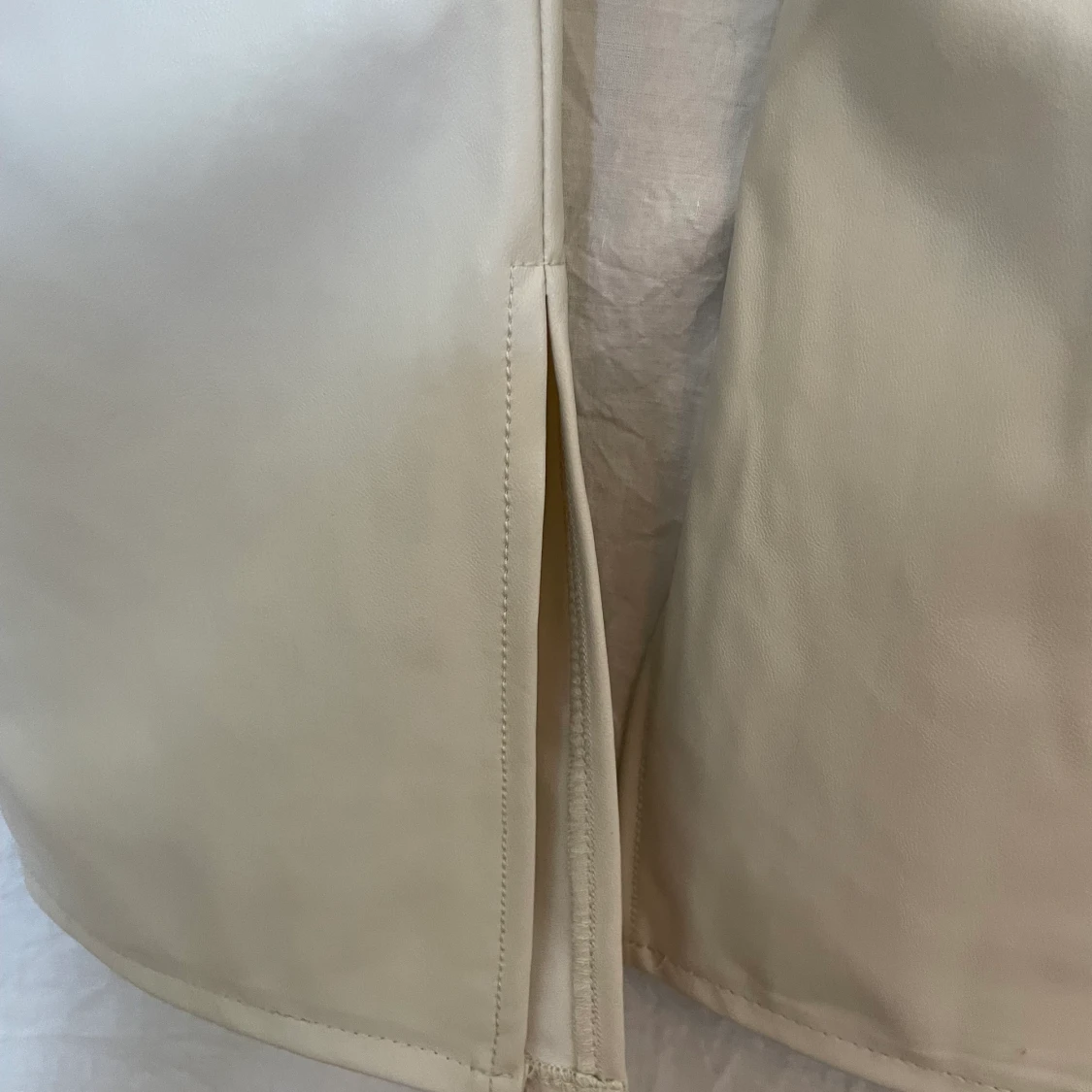 faux beige leather pants - 90