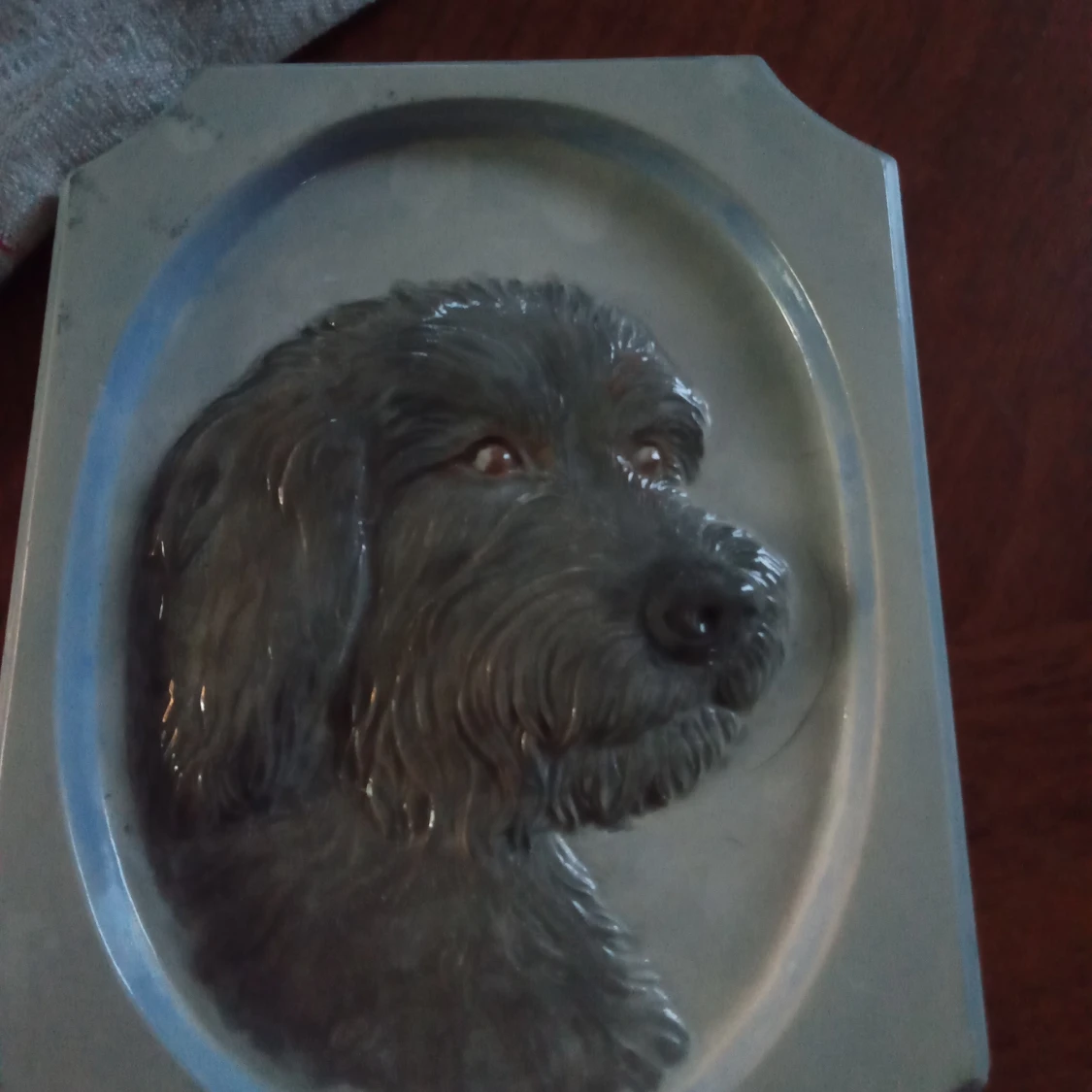 Gipstavla Pudel . - 90