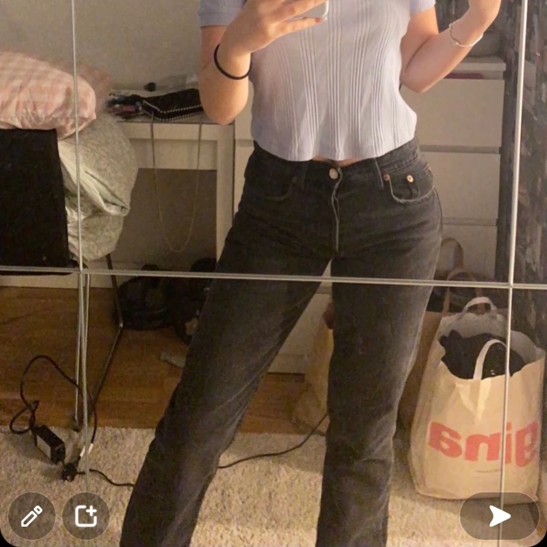 Zara mid/low waisted jeans