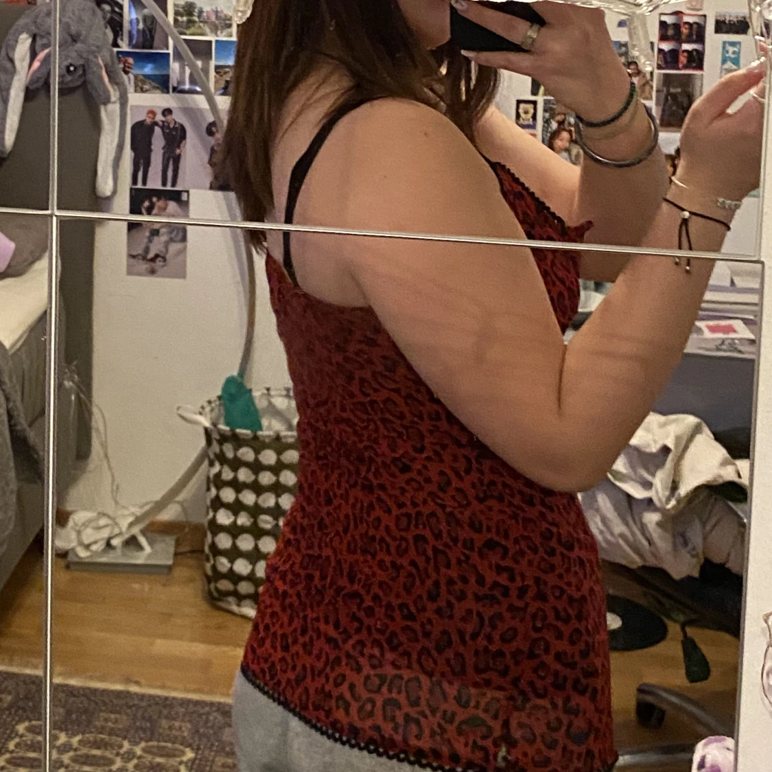 Röd leopard top - 91