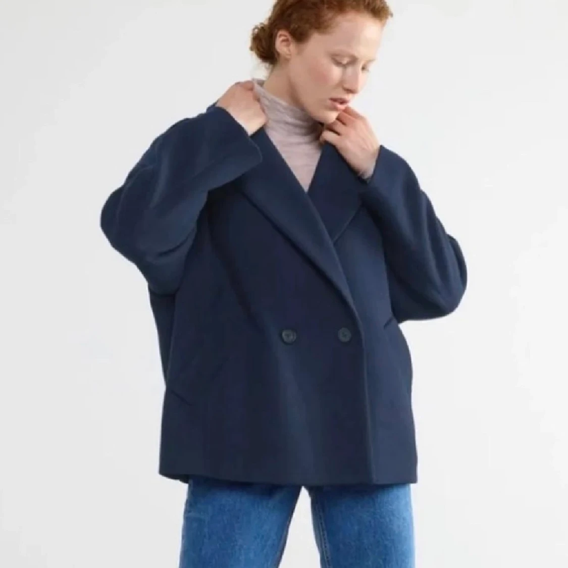 Marinblå kappa - 90