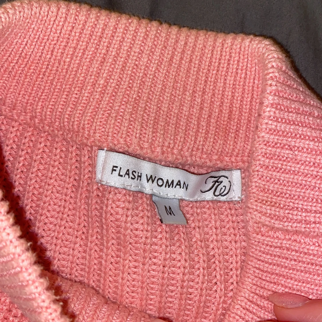 Rosa Stickad tröja storelk M - 90