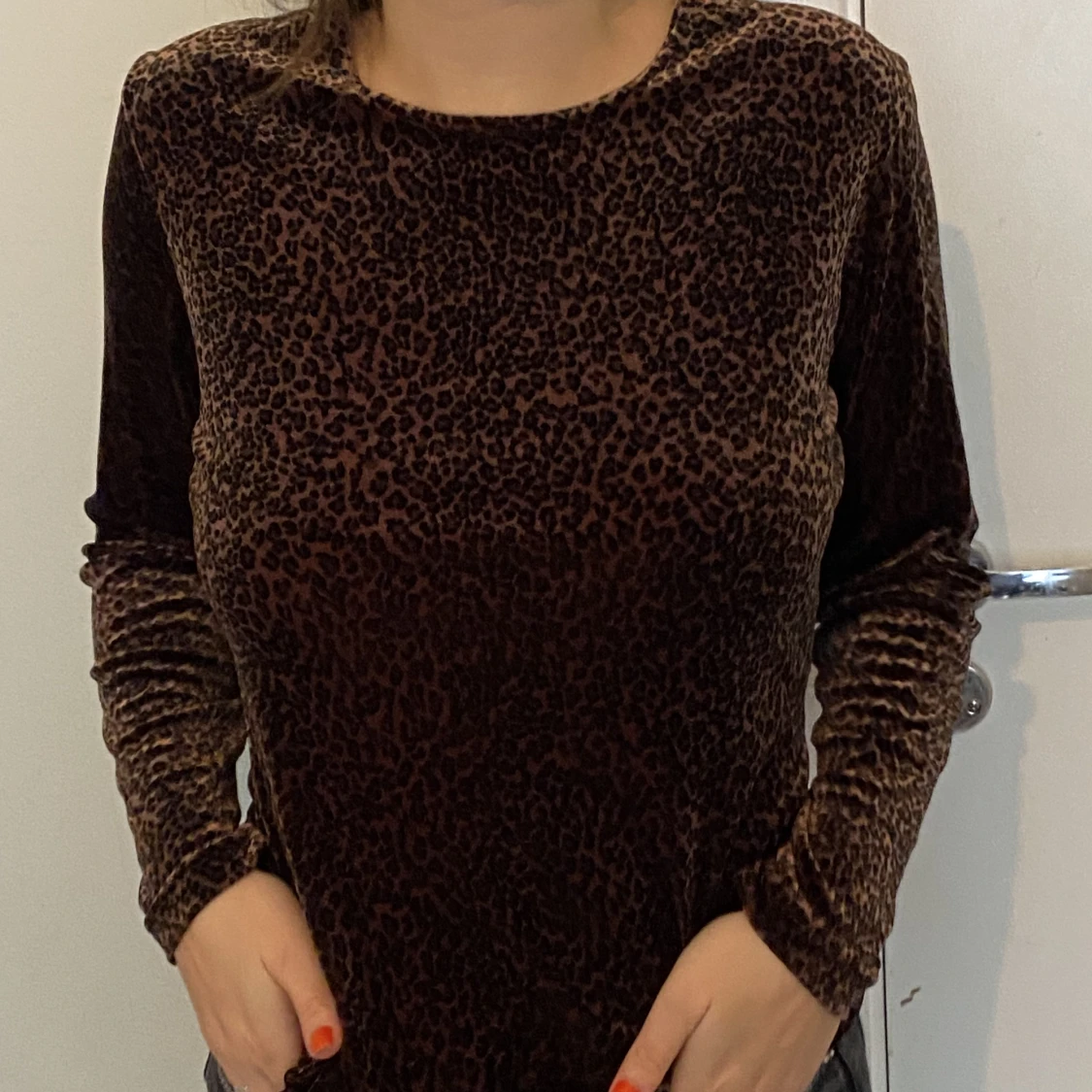 Sammetströja med leopard mönster  - 91